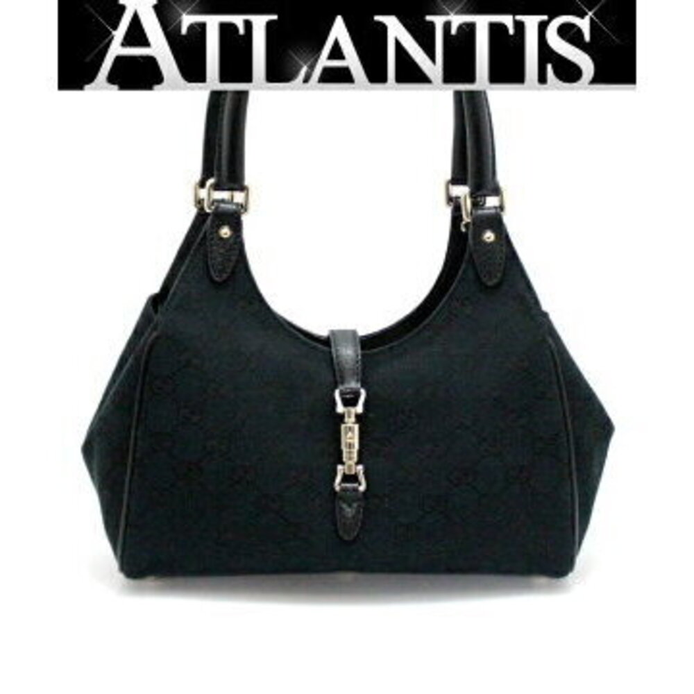 Gucci Jackie handbag GG canvas leather black